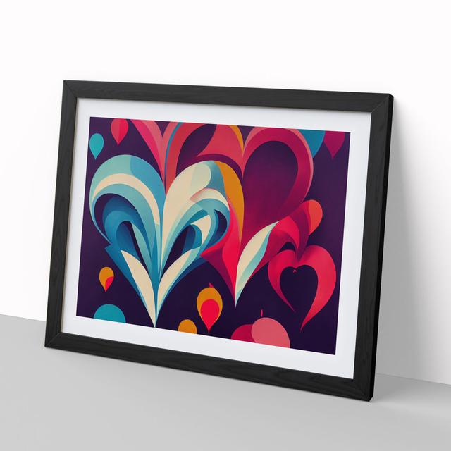 Love Hes Abstract - Picture Frame Graphic Art Metro Lane Size: 25cm H x 34cm W x 2cm D, Frame Colour: Black on Productcaster.