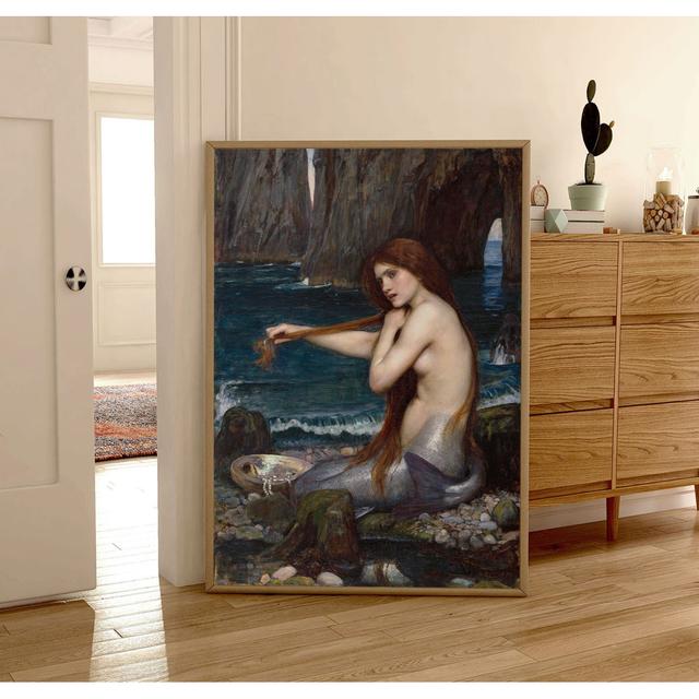 A Mermaid by John William Waterhouse - No Frame Print Happy Larry Size: 59cm H x 42cm W on Productcaster.