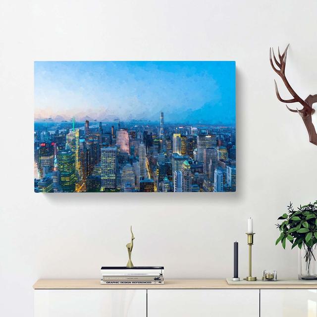 The Sky Above New York In Abstract - Wrapped Canvas Print East Urban Home Size: 50cm H x 76cm W x 3cm D on Productcaster.