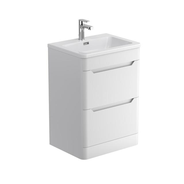 Raqueta 600mm Free-Standing Vanity Unit Belfry Bathroom Base Finish: White on Productcaster.