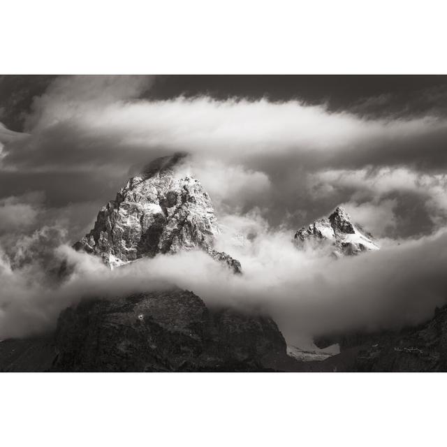 Grand Teton Clouds by Alan Majchrowicz - No Frame Print on Canvas Blue Elephant Size: 20cm H x 30cm W x 3.8cm D on Productcaster.