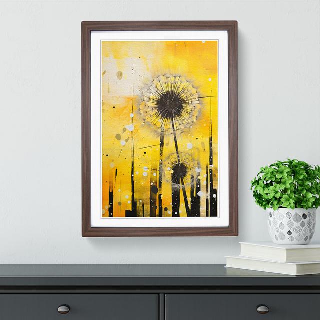 Dandelion Constructivism No.3 - Single Picture Frame Print on Wood Marlow Home Co. Format: Walnut Framed, Size: 64cm H x 46cm W on Productcaster.