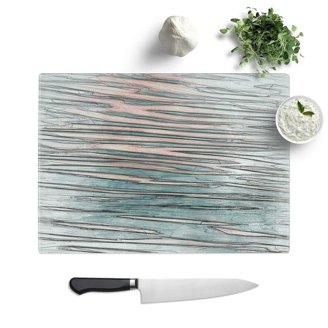 Tempered Glass Water Ripples Chopping Board East Urban Home Size: 28.5 cm W x 20 cm L on Productcaster.