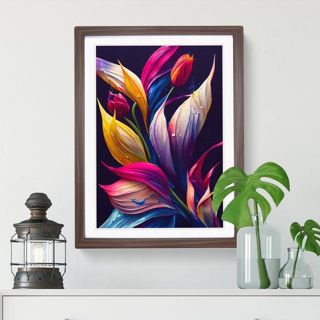 Vibrant Flowers No.6 - Single Picture Frame Print 17 Stories Frame Colour: Brown Framed, Size: 64cm H x 46cm W x 2cm D on Productcaster.