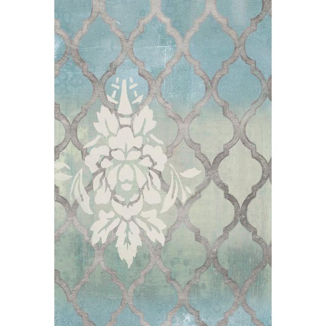 Teal and Arabesque II - Wrapped Canvas Graphic Art Lily Manor Size: 76cm H x 51cm W on Productcaster.