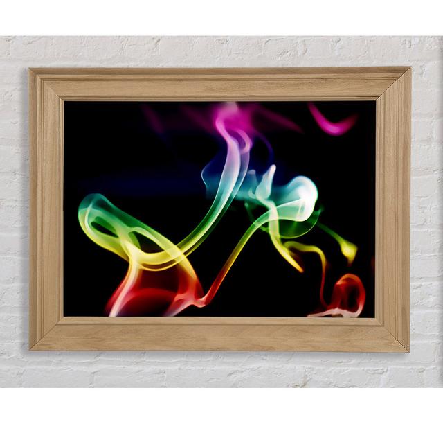 Rainbow Smoke On Black Framed Print Bright Star Size: 29.7cm H x 42cm W on Productcaster.