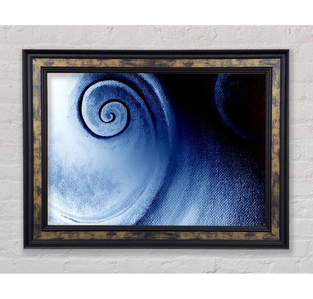 Steel Blue Swirl - Single Picture Frame Art Prints Bright Star Size: 59.7cm H x 84.1cm W x 8cm D on Productcaster.