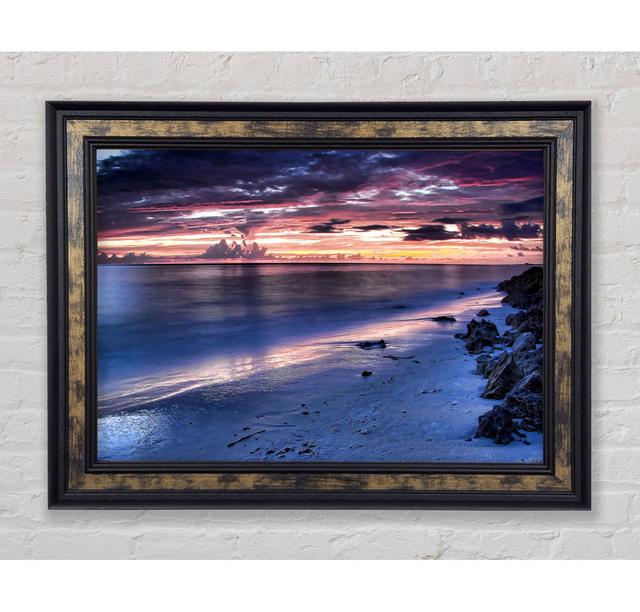 Beautiful Beach Sunset - Single Picture Frame Art Prints Bright Star Size: 84.1cm H x 142.2cm W on Productcaster.