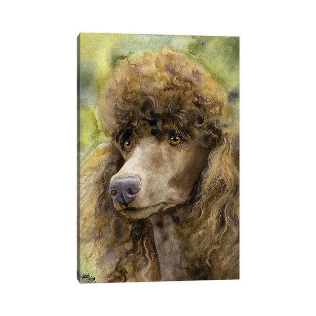 Truffle Face - Standard Poodle by Judith Stein - Wrapped Canvas Gallery-Wrapped Canvas Giclée Rosalind Wheeler Size: 30.48cm H x 20.32cm W on Productcaster.