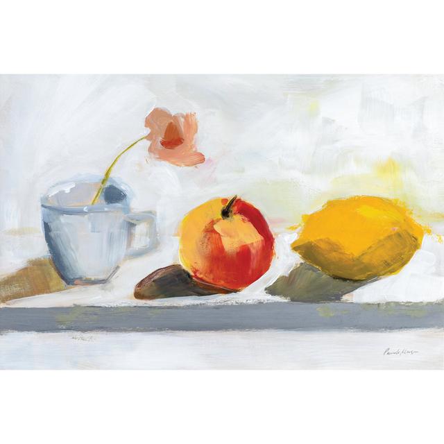 Lemon Apple Cup by Pamela Munger - Wrapped Canvas Painting Marlow Home Co. Size: 61cm H x 91cm W x 3.8cm D on Productcaster.