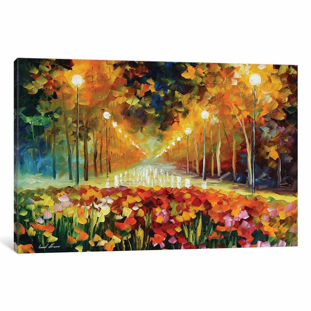 'Alley of Roses' Painting on Wrapped Canvas East Urban Home Size: 45.72cm H x 66.04cm W x 3.81cm D on Productcaster.