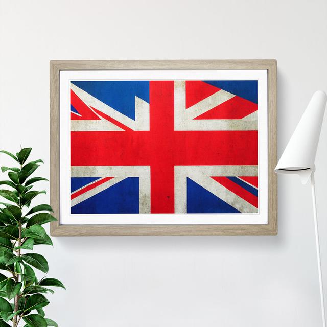 XH1022-9436X Union Jack Flag Concept Vol.2 - Single Picture Frame Print 17 Stories Frame Colour: Oak, Size: 25cm H x 34cm W x 2cm D on Productcaster.