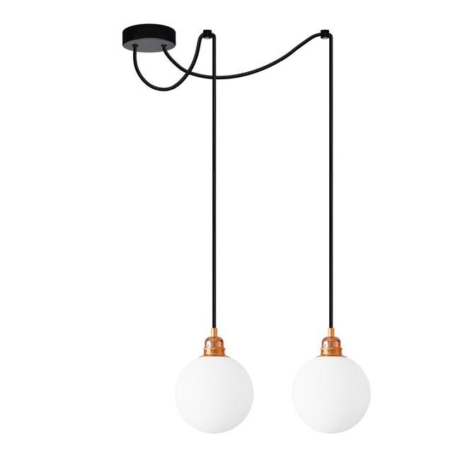 Ruithero 2 - Light Cluster Bulb Pendant George Oliver Finish: Nickel/Black, Size: 371.5cm H x 55cm W x 55cm D on Productcaster.