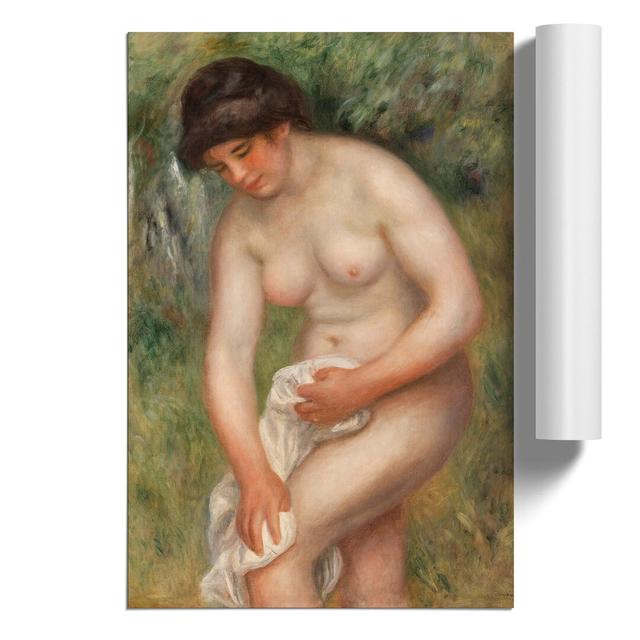 Bather Drying Herself Vol.1 by Pierre-Auguste Renoir - Unframed Painting East Urban Home Size: 84cm H x 59cm W x 0.1cm D on Productcaster.