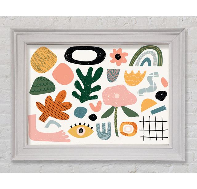 Modern Shapes And Flowers - Single Picture Frame Art Prints Isabelline Size: 84.1cm H x 118.9cm W on Productcaster.