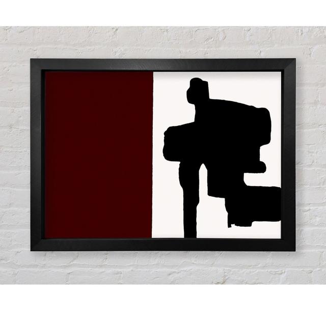 Oblong Maroon Framed Print Ivy Bronx Size: 59.7cm H x 84.1cm W on Productcaster.