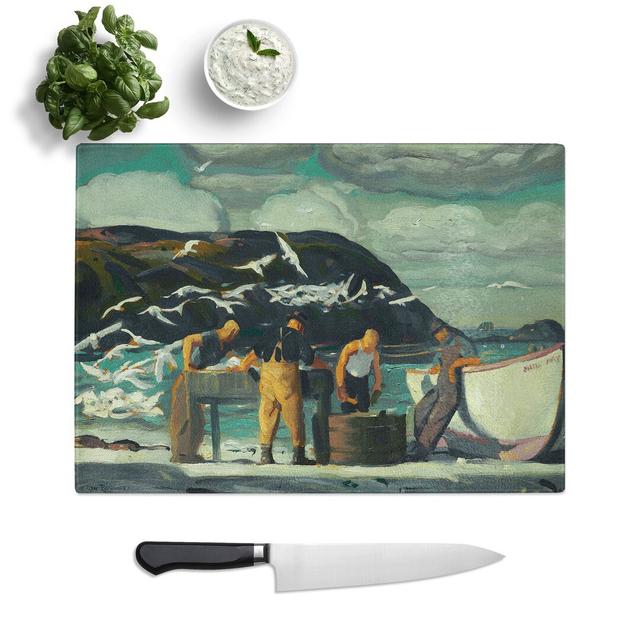 Cleaning Fish by George Bellows Chopping Board East Urban Home Size: 0.4cm H x 28.5cm W x 39cm L on Productcaster.