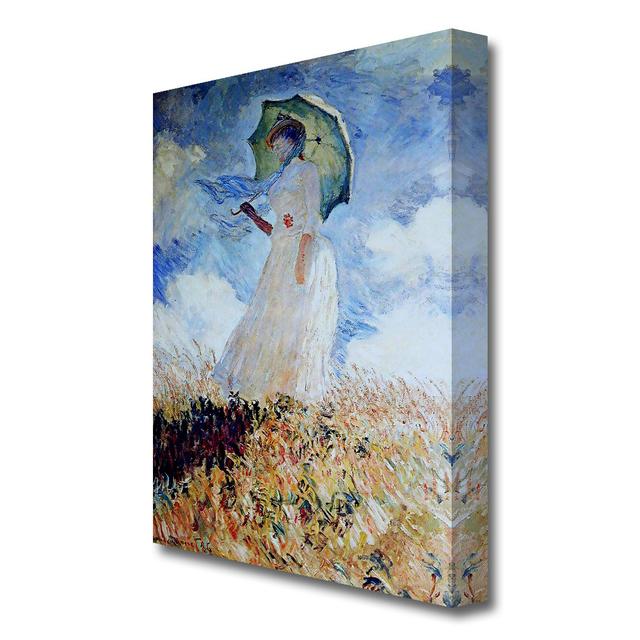 Madame Umbrella by Claude Monet - Wrapped Canvas Painting Print East Urban Home Size: 121.9 cm H x 81.3 cm W on Productcaster.