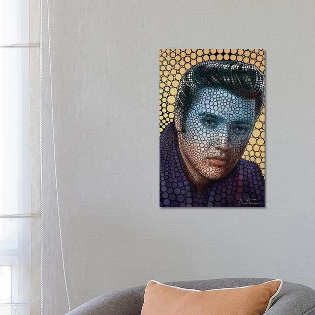 Elvis Presley - Digital Circlism by Ben Heine - Wrapped Canvas Print iCanvas Size: 66.04cm H x 45.72cm W x 3.81cm D on Productcaster.