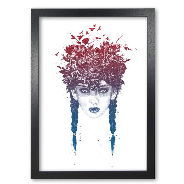 Summer Queen by Mercedes Lopes Charro - Print East Urban Home Frame Options: Black Grain, Size: 29.7 cm H x 21 cm W x 5 cm D on Productcaster.