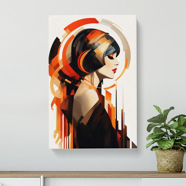 Art Deco Woman Gestural No.2 - Single Picture Frame Print Rosdorf Park Size: 60cm H x 40cm W x 3cm D on Productcaster.