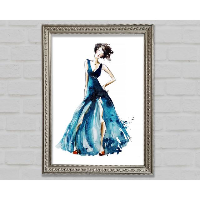 Cloverly Ball Gown Envy Framed Print Wall Art Rosdorf Park Size: 141.4cm H x 100cm W x 3cm D, Format: Silver Framed Paper on Productcaster.