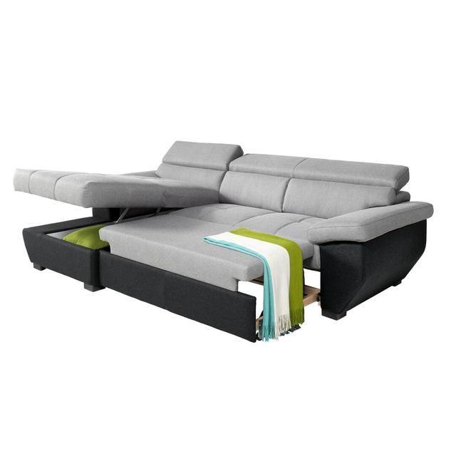 Ecksofa Lovell COTTA Polsterfarbe: Grau/Braun/Blau/Schwarz, Ausrichtung: Links, Schlaffunktion: Mit Schlaffunktion on Productcaster.