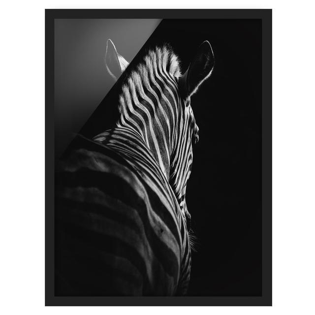 Dark Zebra Silhouette - Picture Frame Photograph Union Rustic Size: 100cm H x 70cm W x 2cm D, Frame Option: Black Framed on Productcaster.