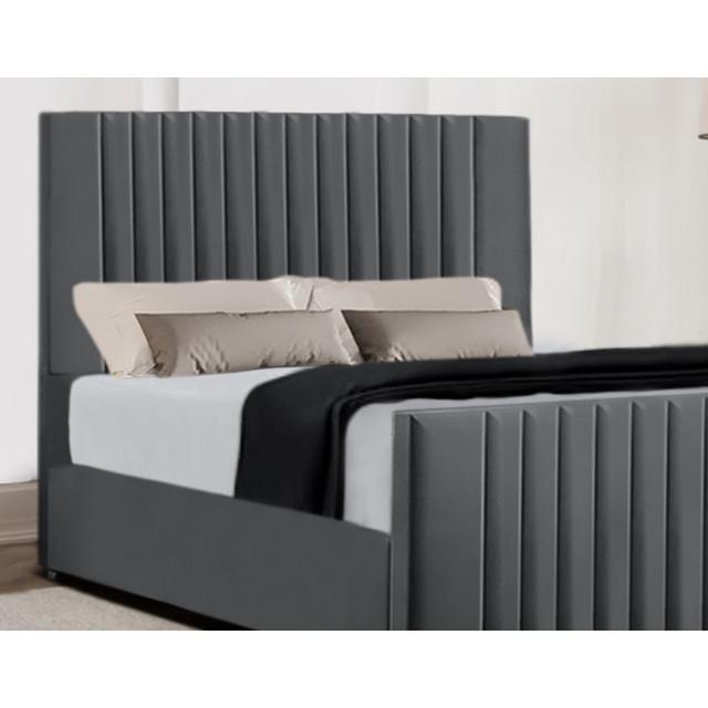 Steve Upholstered Storage Bed Canora Grey Colour: Chrome, Size: Double (4'6) on Productcaster.