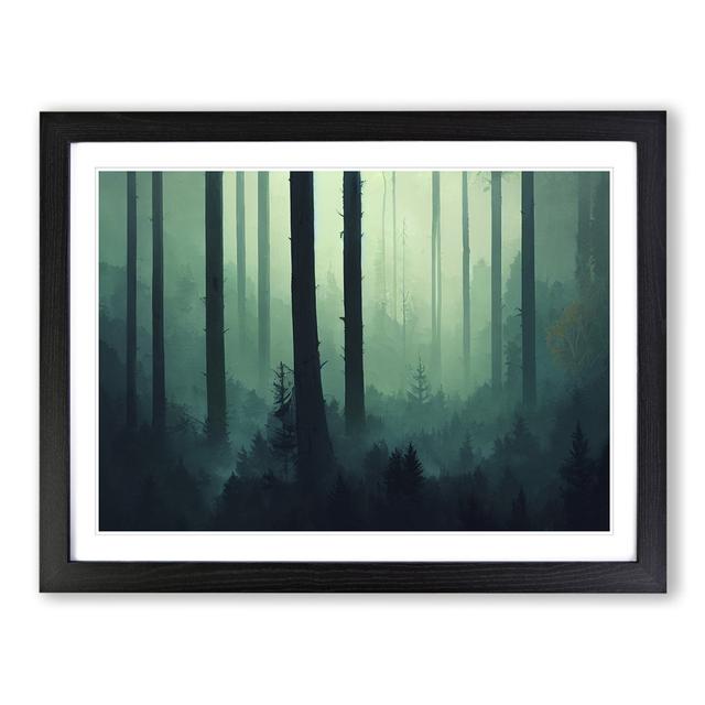 Mysterious Forest - Picture Frame Graphic Art Alpen Home Frame Colour: Black, Size: 46cm H x 64cm W on Productcaster.