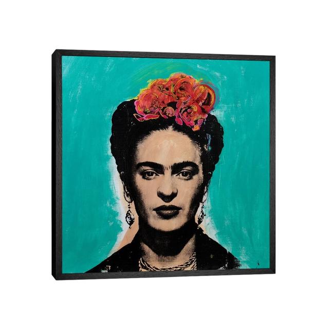 Frida Kahlo by Dane Shue - Print on Canvas Fairmont Park Format: Black Framed, Size: 45.72cm H x 45.72cm W x 3.81cm D on Productcaster.