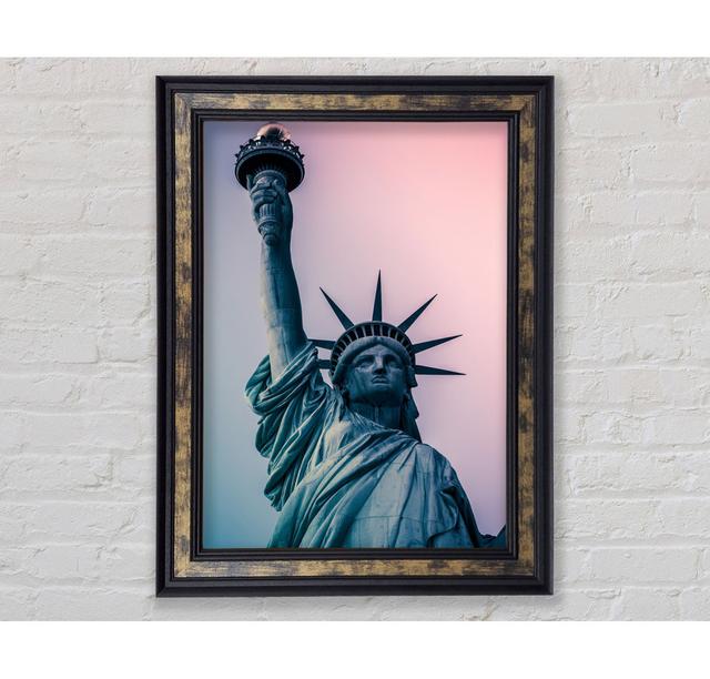 Skies Over The Statue Of Liberty - Single Picture Frame Art Prints Bright Star Size: 141.4cm H x 100cm W x 8cm D on Productcaster.