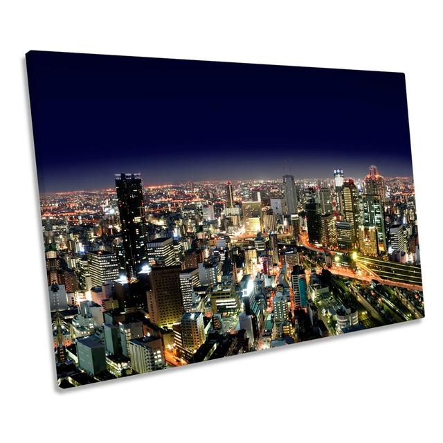 Osaka City Japan Skyline - Wrapped Canvas Print Ebern Designs Size: 50.8cm H x 76.2cm W on Productcaster.