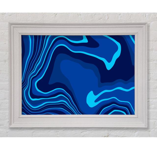 Ocean Shapes Metro Lane Size: 100cm H x 141.4cm W x 8cm D, Format: White Framed Paper on Productcaster.