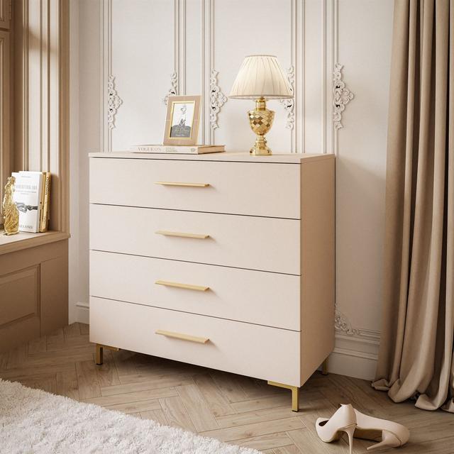 Abimbola Gold Colours Rectangle Storage Unit Accent Chest Fairmont Park on Productcaster.