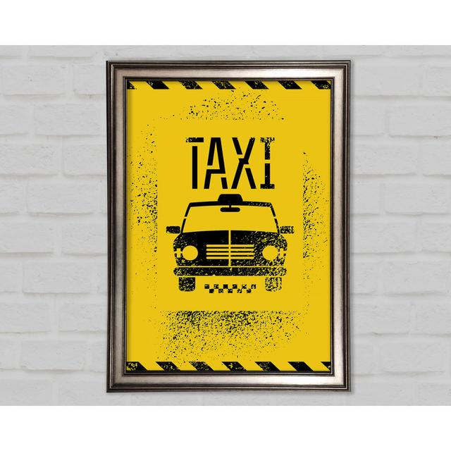 Funky NYC Taxi Cab Gerahmter Druck Williston Forge Größe: 42cm H x 59,7cm B on Productcaster.