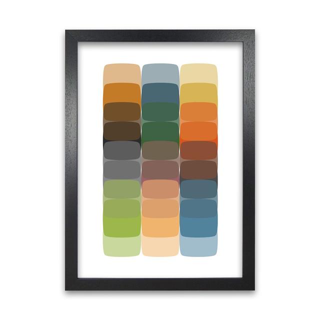 'Colourful Rainbow Abstract Original' - Graphic Art Print on Paper Norden Home Size: 42cm H x 30cm W x 3cm D, Frame Option: Black Frame on Productcaster.