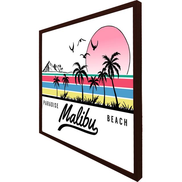 Hardyston Malibu - Print 17 Stories Format: Brown Framed, Size: 76cm H x 76cm W x 4cm D on Productcaster.