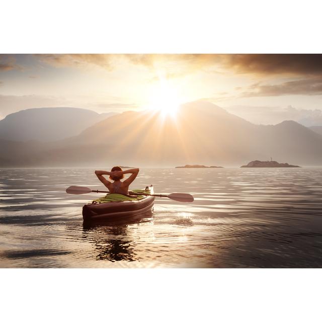 A Colourful Summer Sunset. - Wrapped Canvas Photograph Alpen Home Size: 61cm H x 91cm W on Productcaster.