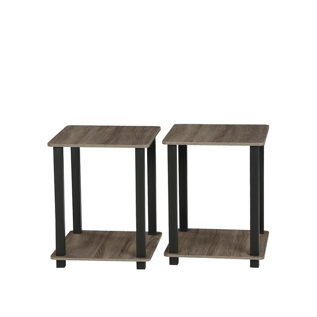 Almaraz Side Table (Set of 2) Zipcode Design Colour: French Oak Grey/Black on Productcaster.