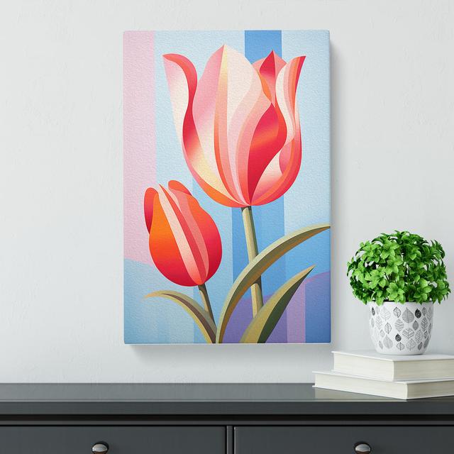 Tulip Flower Deco - No Frame Print Marlow Home Co. Size: 60cm H x 40cm W x 3cm D on Productcaster.