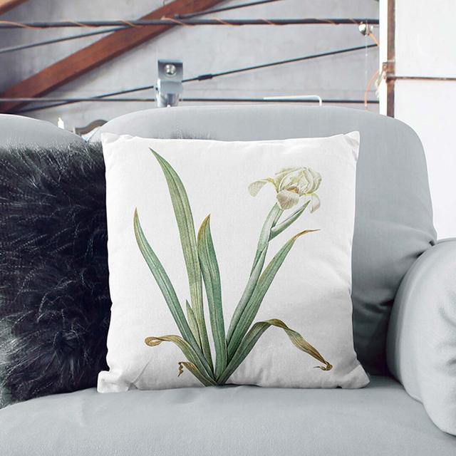 Crimean Iris Flower by Pierre-Joseph Redoute Cushion with Filling East Urban Home Size: 40cm H x 40cm W x 15cm D on Productcaster.