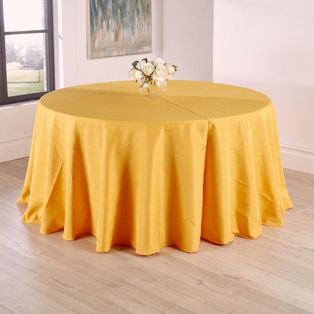 R-5PCBurgundy Polyester Tablecloth (Set of 5) Symple Stuff Colour: Gold, Size: 323.4cm W x 323.4cm L on Productcaster.