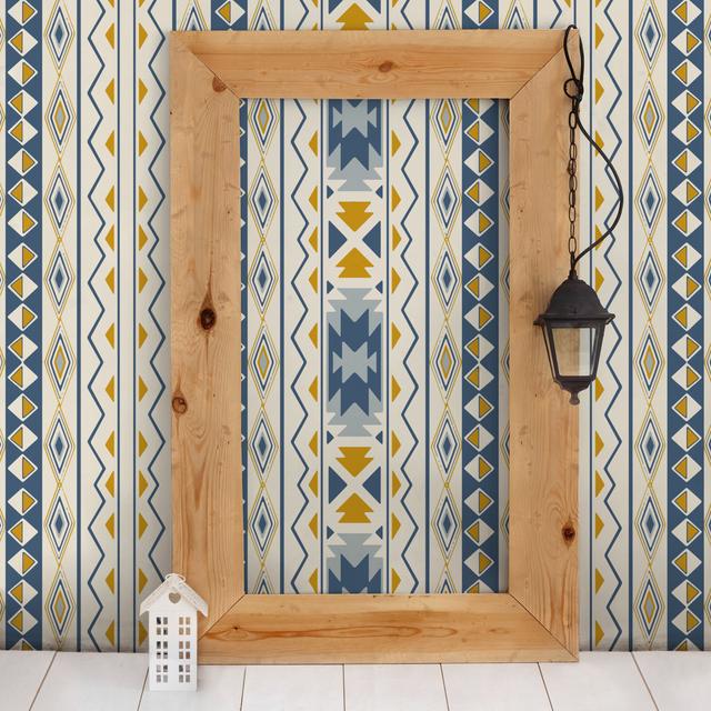 Pastel Ikat 2.55m x 3.84m Textured Matte Peel & Stick Wall Mural East Urban Home Materialqualität: Standard (110g/m²), Size: 3.36m x 336cm on Productcaster.