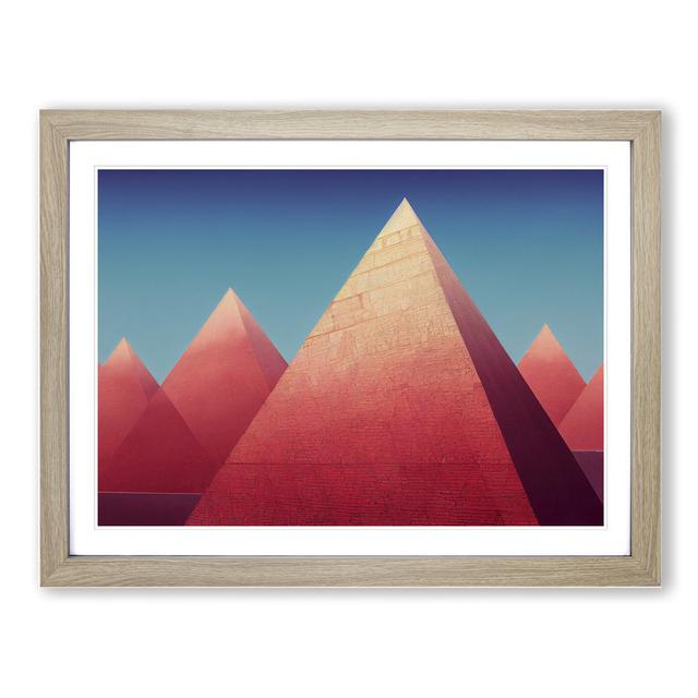 Modern Art Pyramids Vol.2 Abstract - Single Picture Frame Print 17 Stories Frame Colour: Oak Framed, Size: 25cm H x 34cm W x 2cm D on Productcaster.