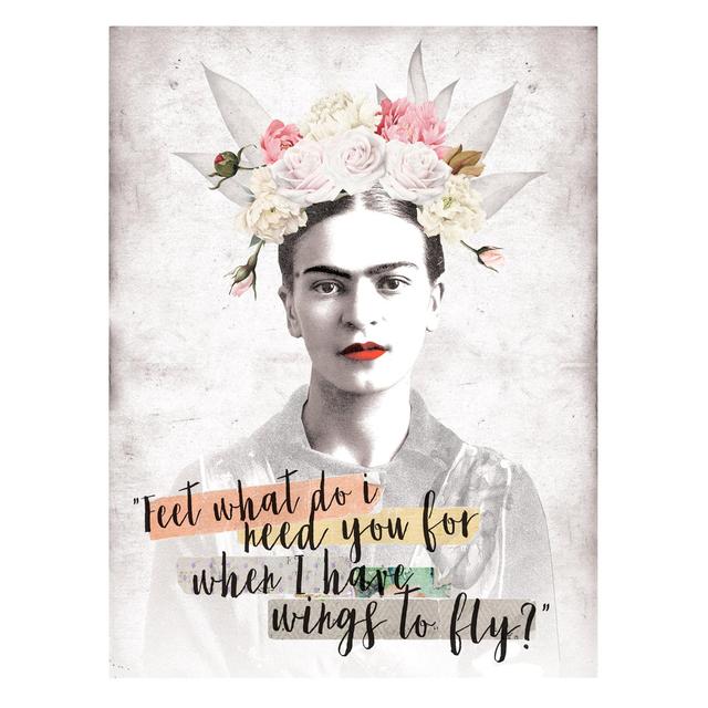 Leinwandbild Quote von Frida Kahlo BohoLiving Größe: 100 cm H x 75 cm B, Format: 260g/qm Canvas on Productcaster.