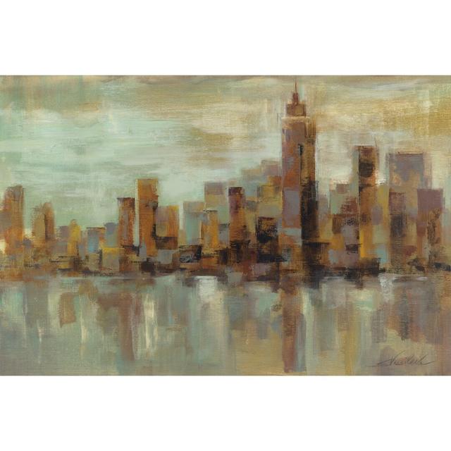 Misty Day in Manhattan by Silvia Vassileva - Wrapped Canvas Painting Ebern Designs Size: 30cm H x 46cm W x 3.8cm D on Productcaster.