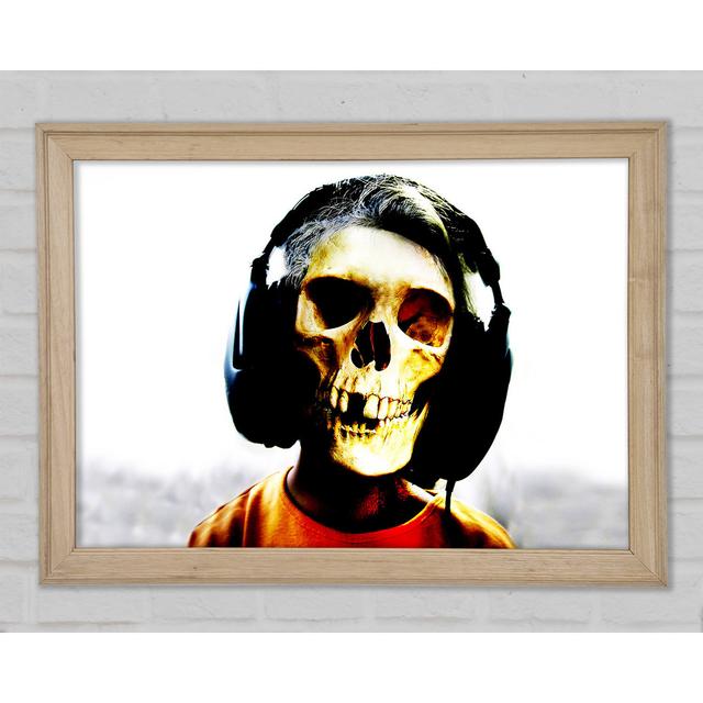 Headphone Skeleton - Single Picture Frame Art Prints Bright Star Size: 84.1cm H x 118.9cm W x 1.5cm D on Productcaster.