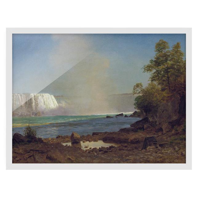 Niagara Falls by Albert Bierstadt - Picture Frame Graphic Art Union Rustic Frame Option: White Framed, Size: 50cm H x 70cm W x 2cm D on Productcaster.