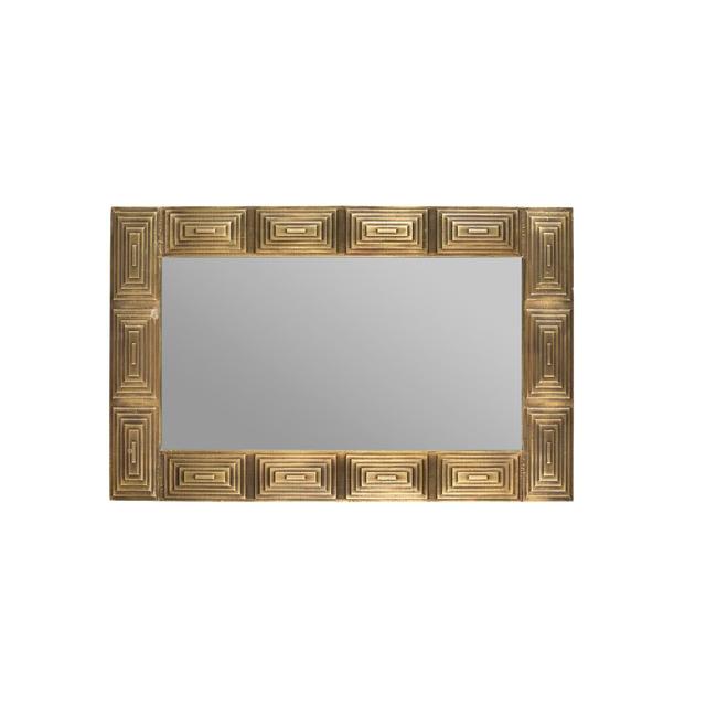 Wood Framed Wall Mounted Accent Mirror in Gold Dutchbone on Productcaster.